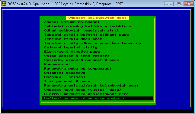 Ppit - hlavn� menu